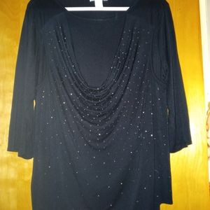 Black blouse with sparkles